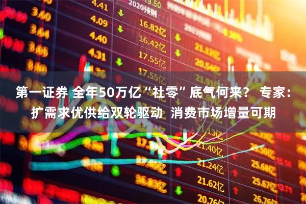 第一证券 全年50万亿“社零”底气何来？ 专家：扩需求优供给双轮驱动  消费市场增量可期